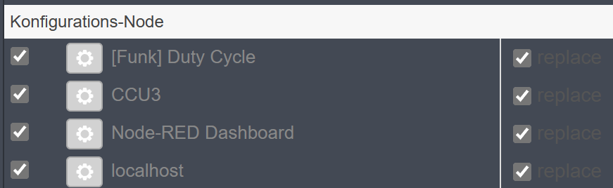 Konfigurations-Nodes