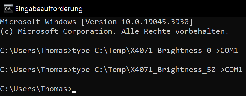 type X4071_Brightness_50 >COM1